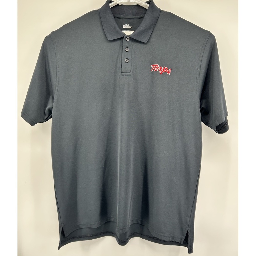Under Armour Maryland Terrapins Short Sleeve Polo Shirt Black Men's Size XL